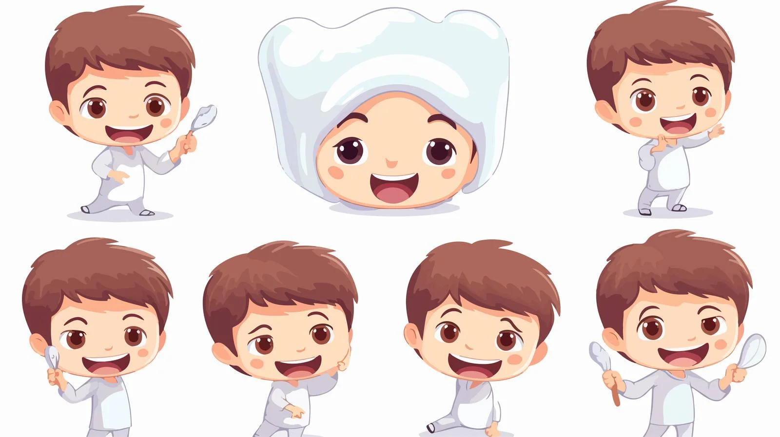 Cheerful Kid Dentist Cartoon Vector Illustration — free download from Dotvec