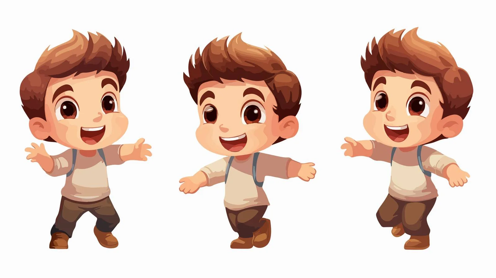 Welcome Cartoon Kid Greeting Card — free download from Dotvec