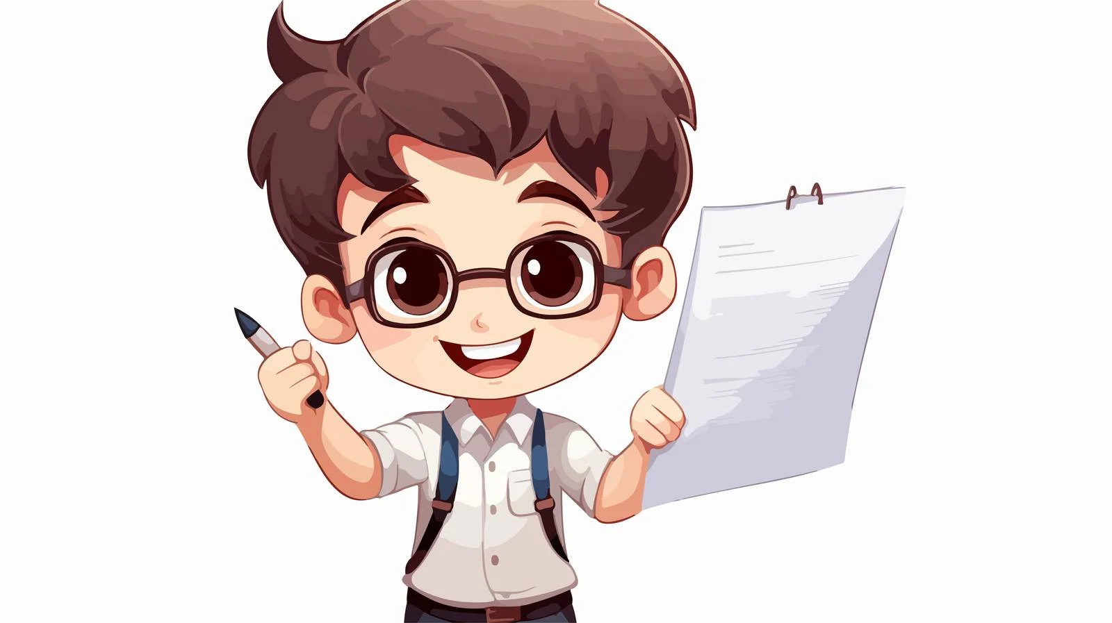 Successful Schoolboy Cartoon Vector Illustration — free download from Dotvec