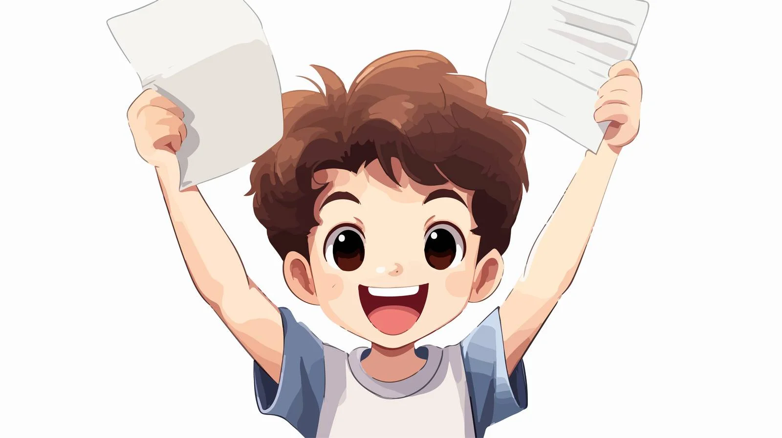 Cheerful Kid with Excellent Exam Result — free download from Dotvec