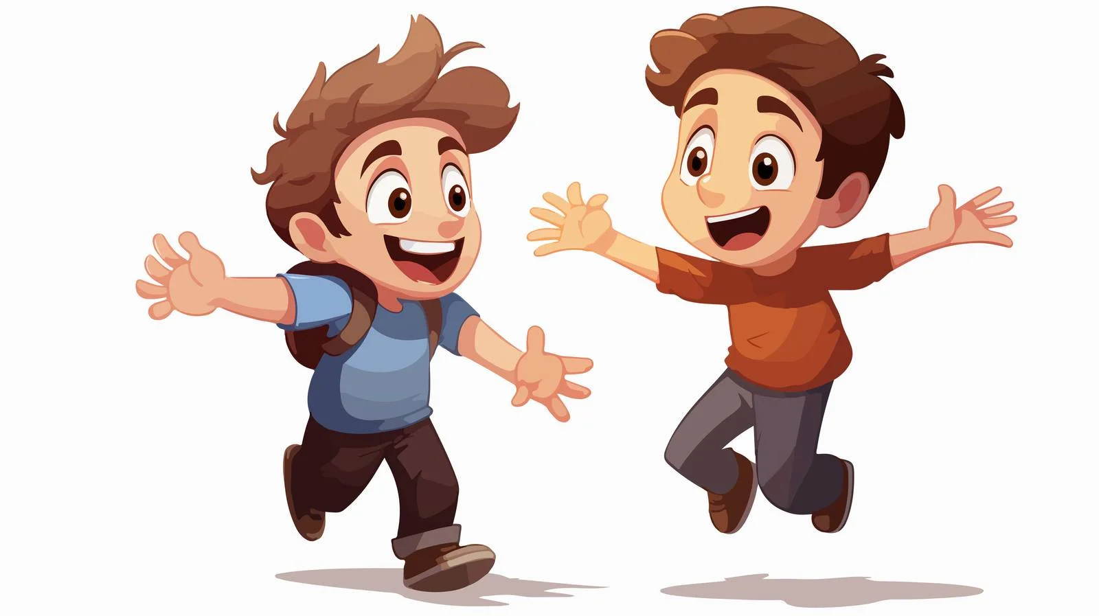 Child rescuing friend near car — free download from Dotvec