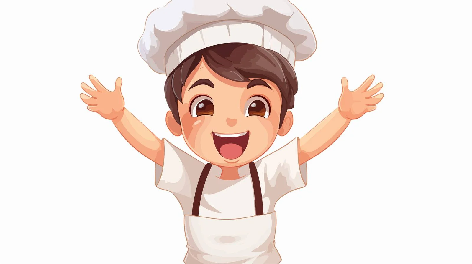 Cheerful Chef Kid Cartoon Vector Illustration — free download from Dotvec