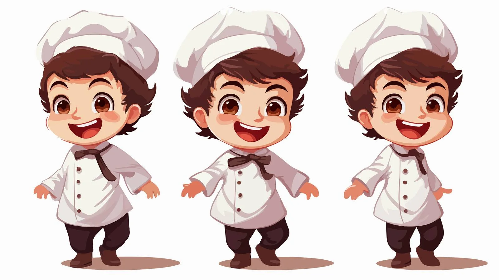 Cheerful Young Chef Cartoon Character — free download from Dotvec