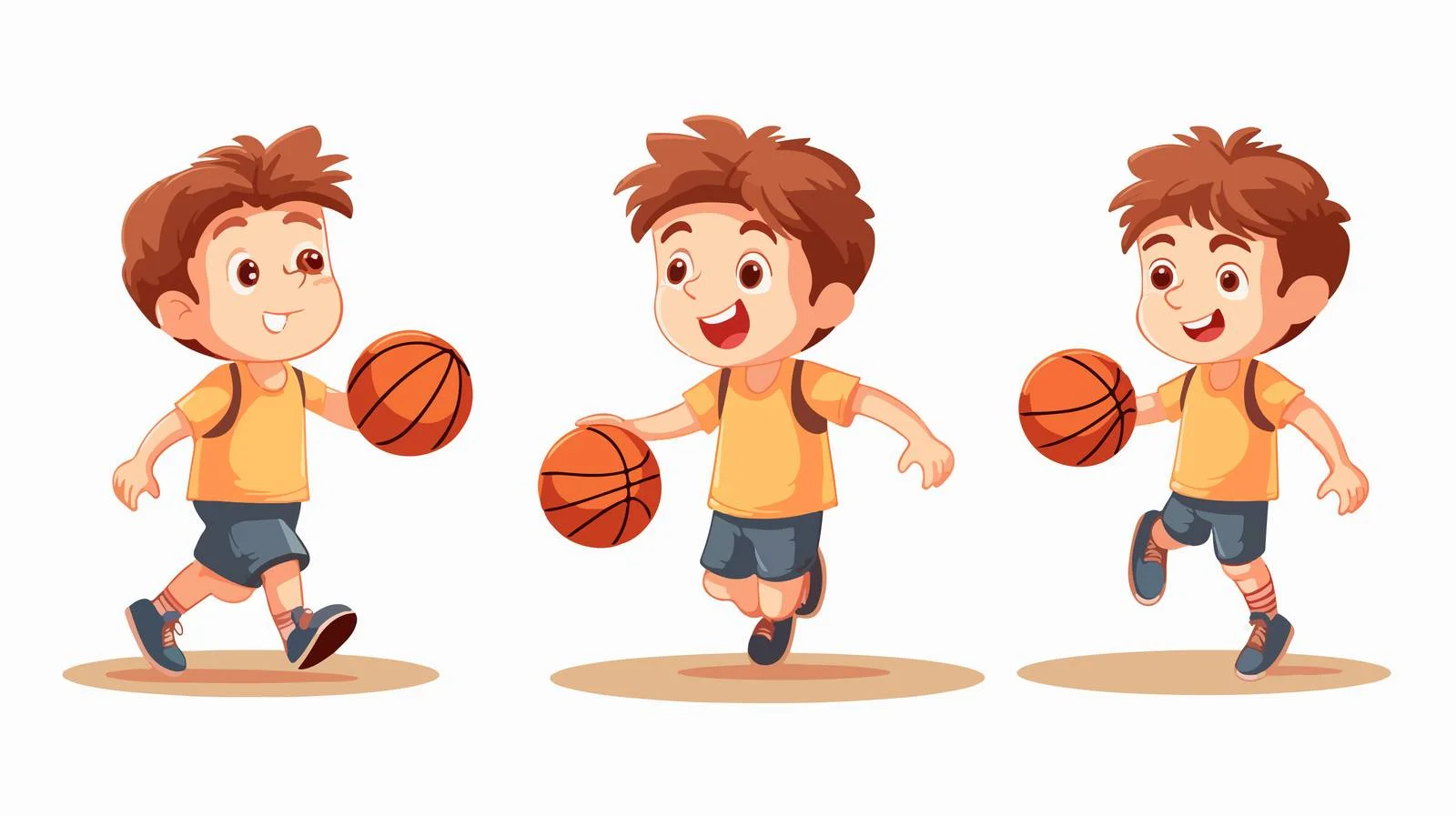 Youth Basketball Cartoon Vector Illustration — free download from Dotvec
