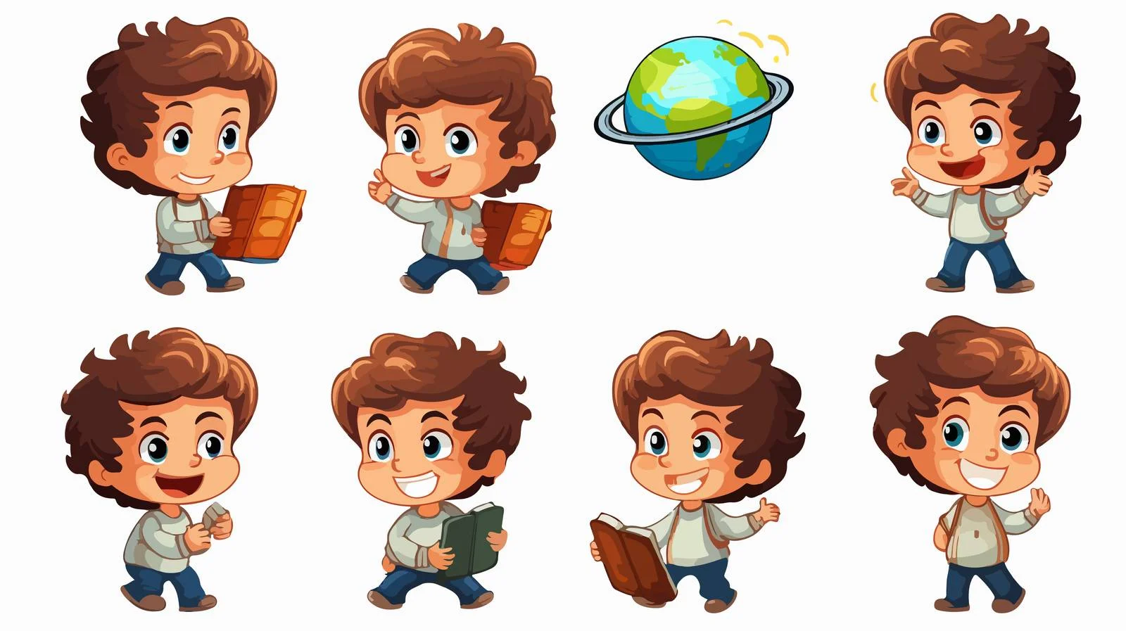 Young Scientist Explores Space Cartoon — free download from Dotvec