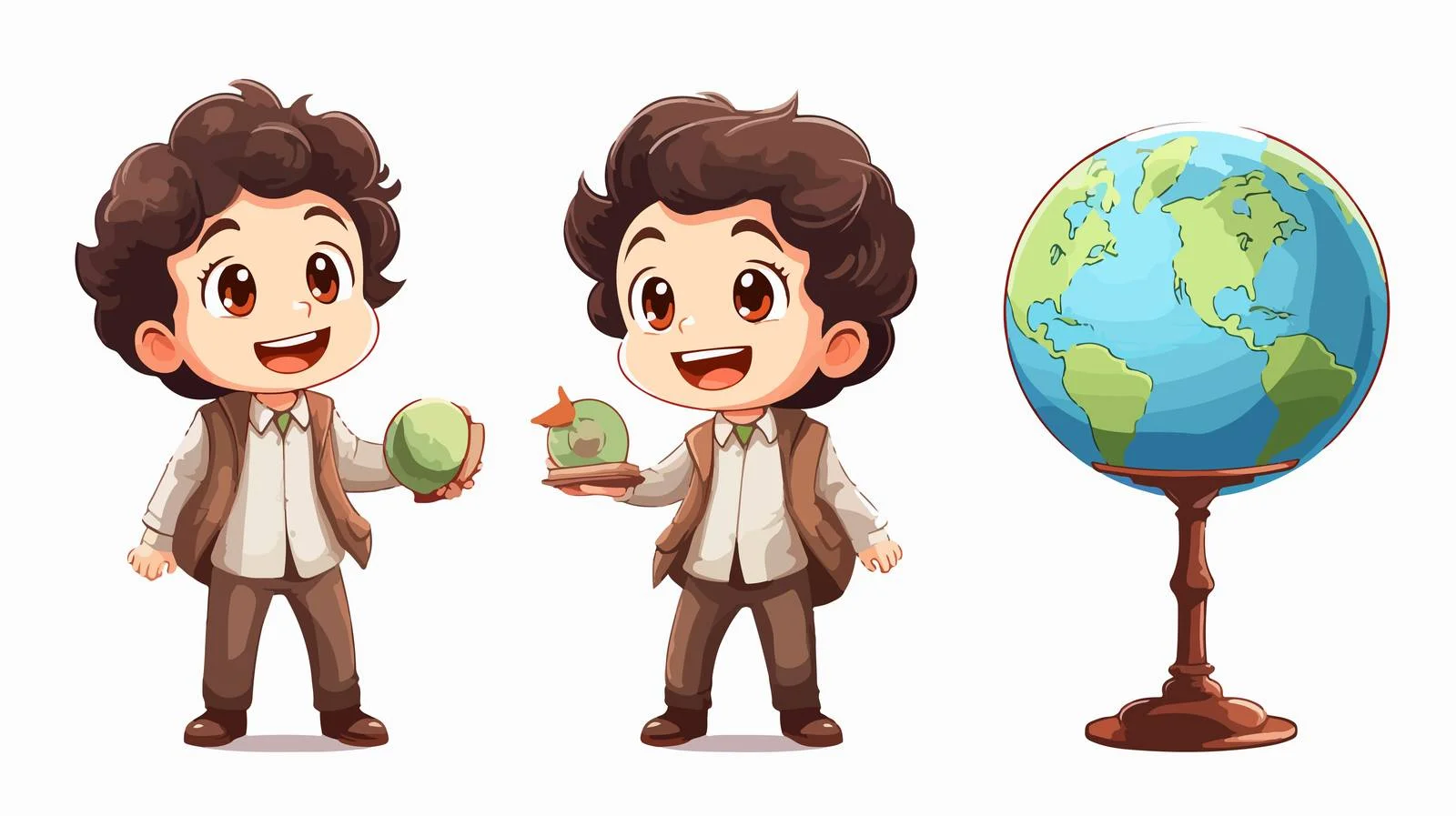 Kid Studying Science Cartoon — free download from Dotvec