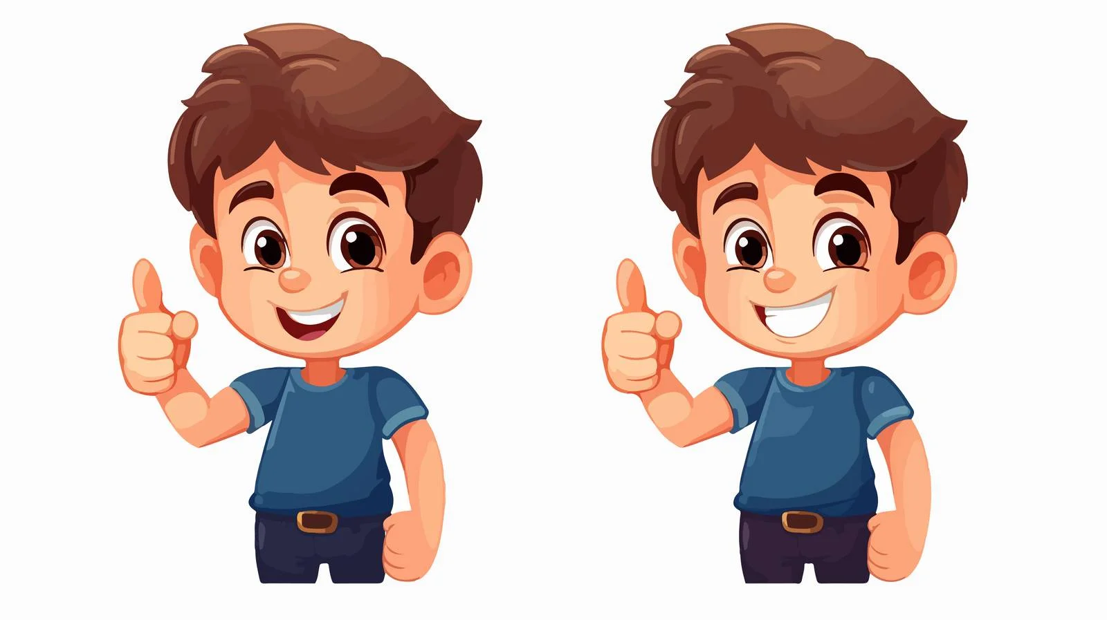 Enthusiastic Kid Cartoon Vector Illustration — free download from Dotvec