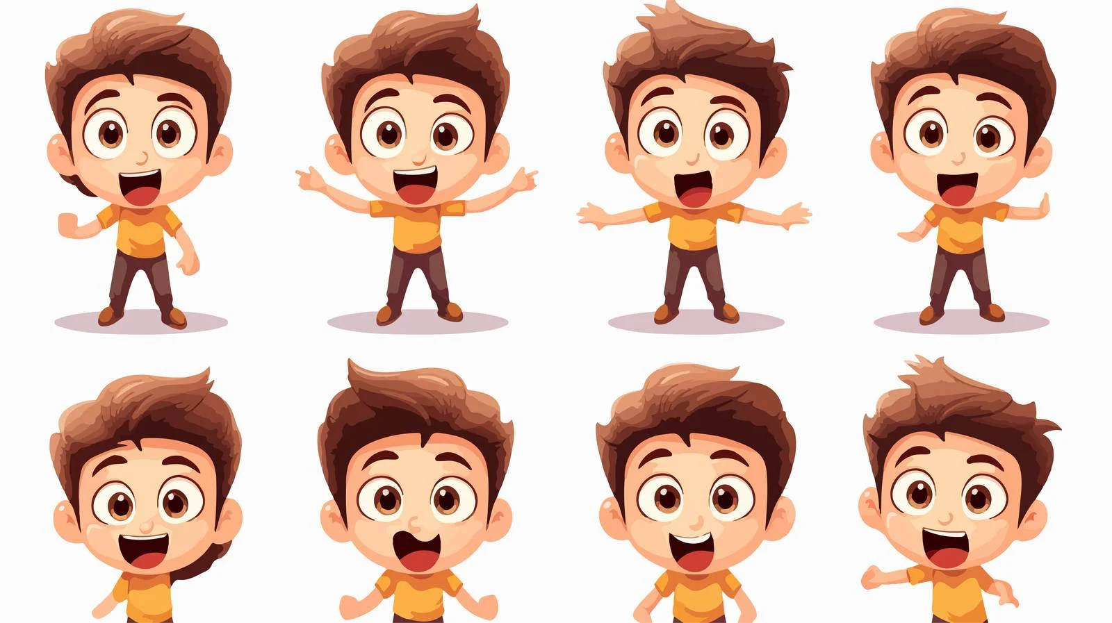 Adorable Emoji Kid Cartoon Illustration — free download from Dotvec