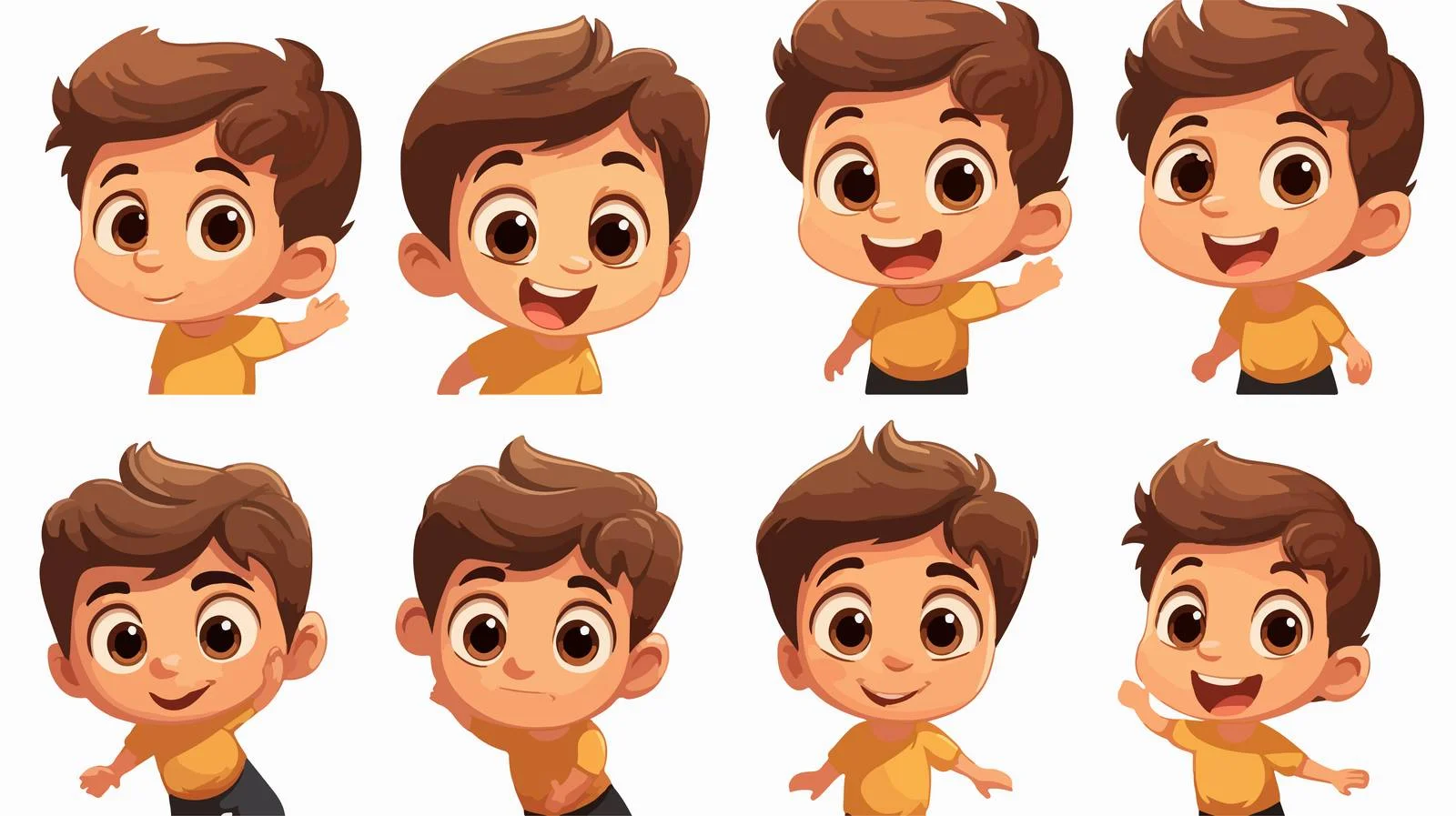 Joyful Emoji Kid Cartoon Vector Illustration — free download from Dotvec