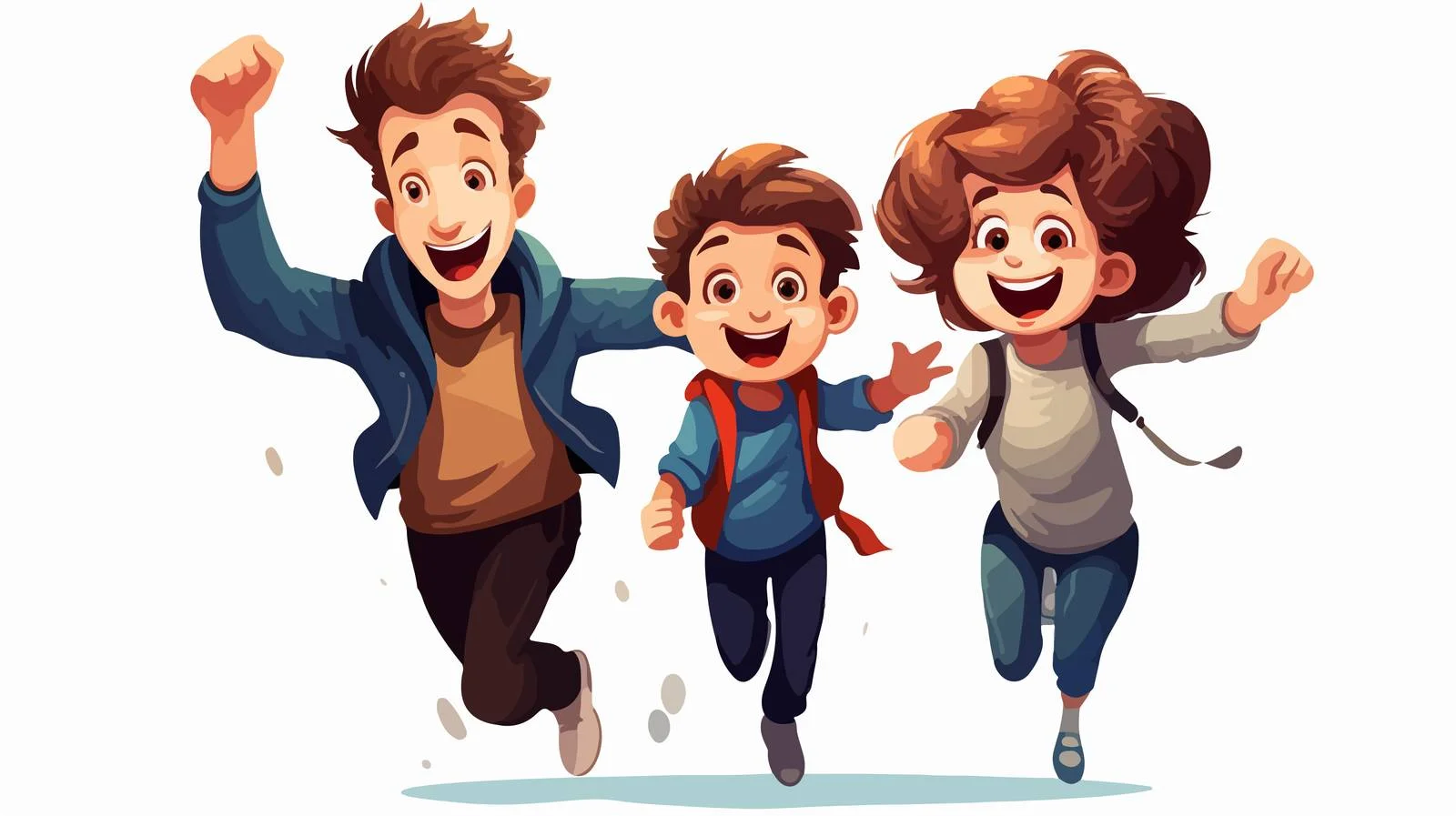 Happy Family Cartoon Vector Illustration — free download from Dotvec