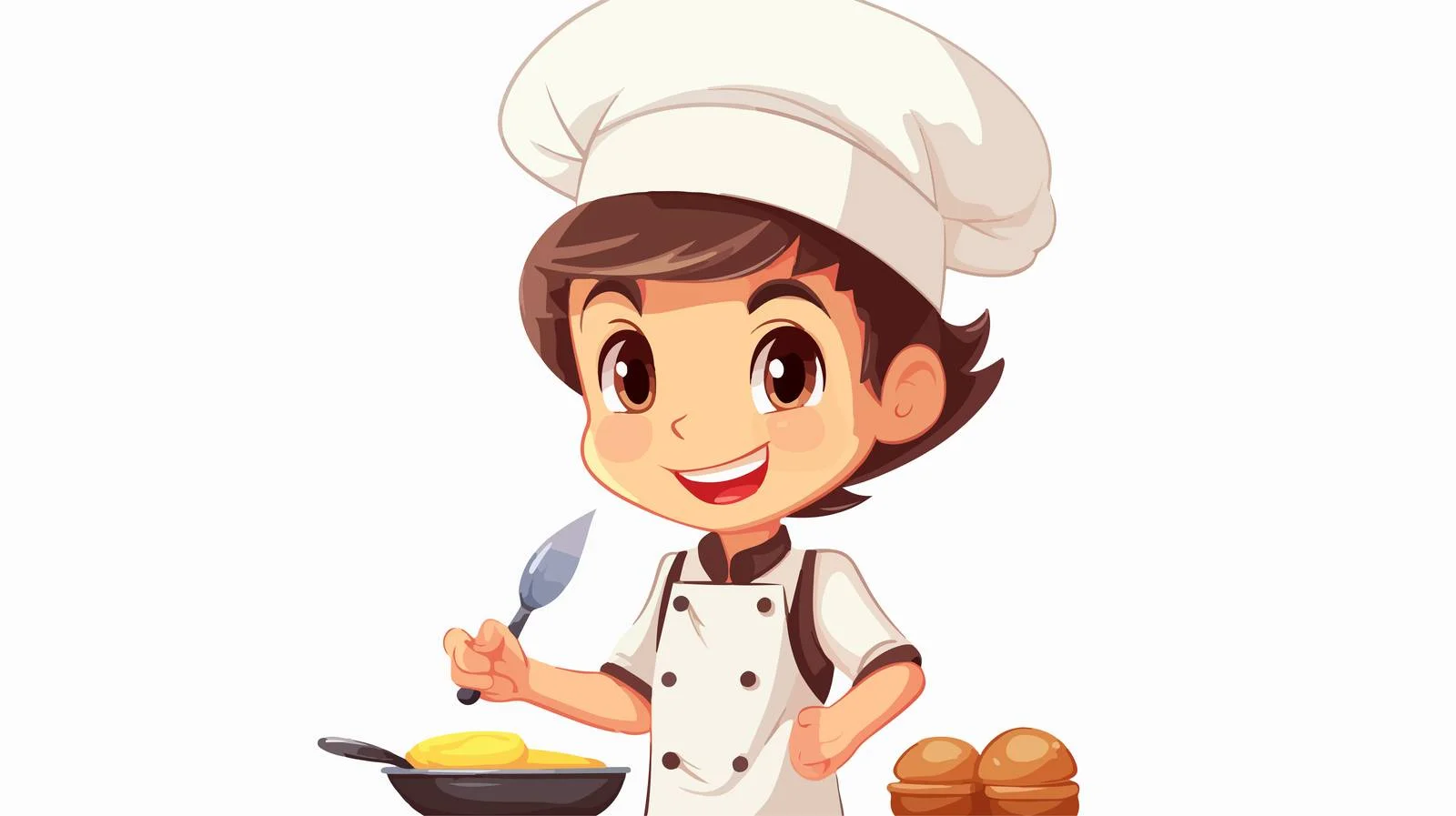 Chef Kid Cooking Cartoon Vector Illustration — free download from Dotvec