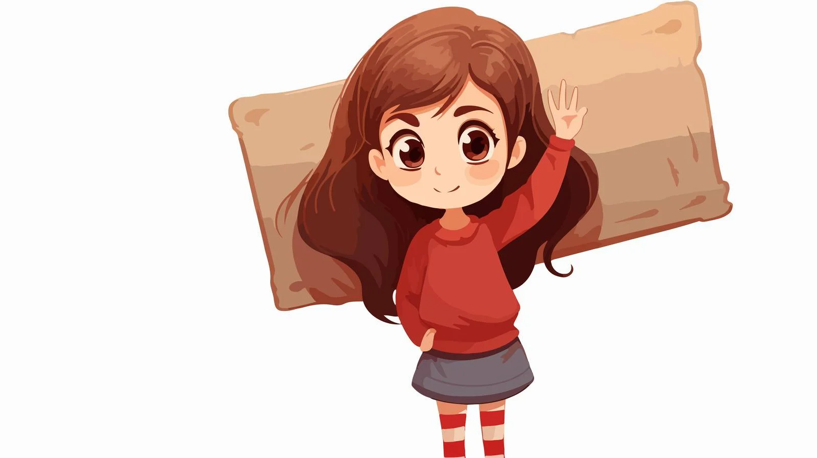 Cheerful Child with Incorrect Sign Cartoon — free download from Dotvec