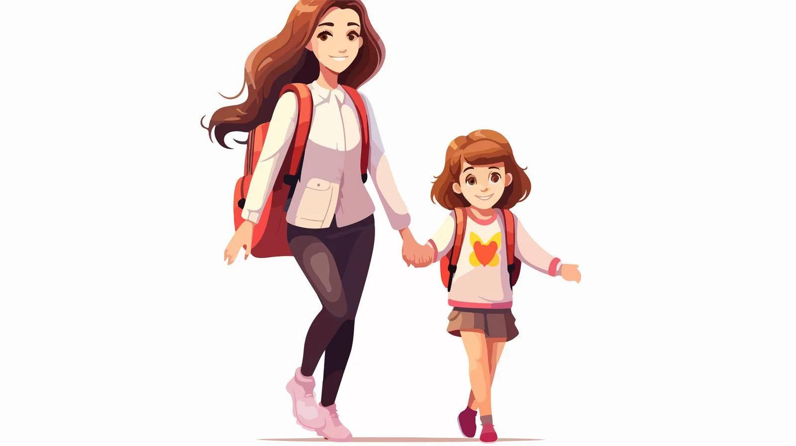 Excited Child's First School Drop-off — free download from Dotvec