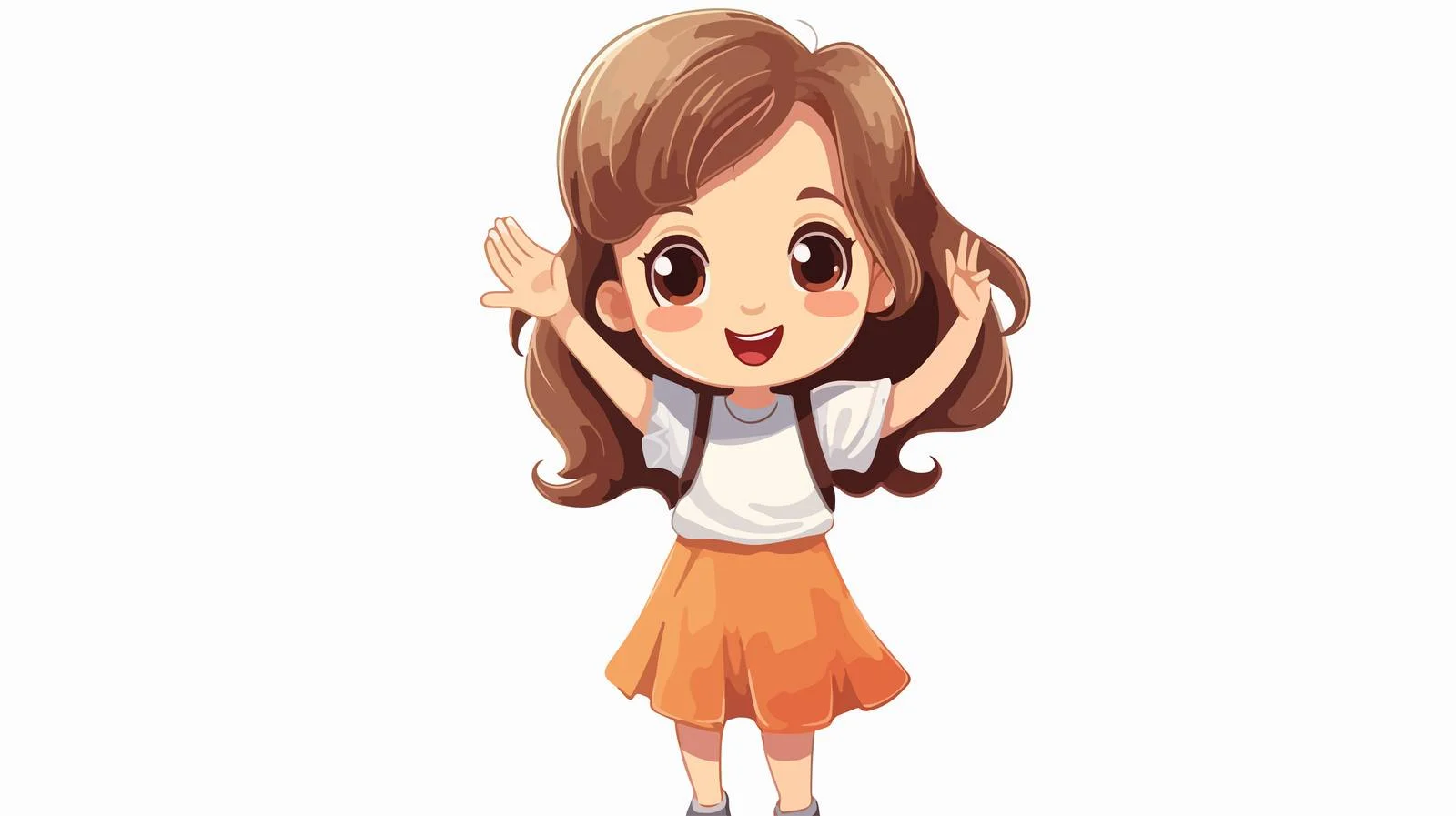 Cheerful Kid Cartoon Welcome Greeting Card — free download from Dotvec