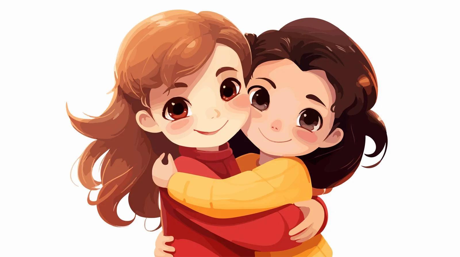 Childhood Friendship Cartoon Illustration — free download from Dotvec