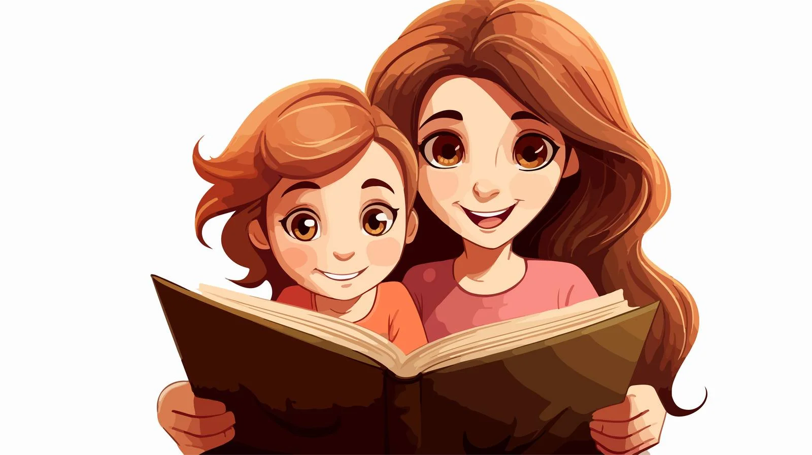 Joyful family reading book together illustration — free download from Dotvec