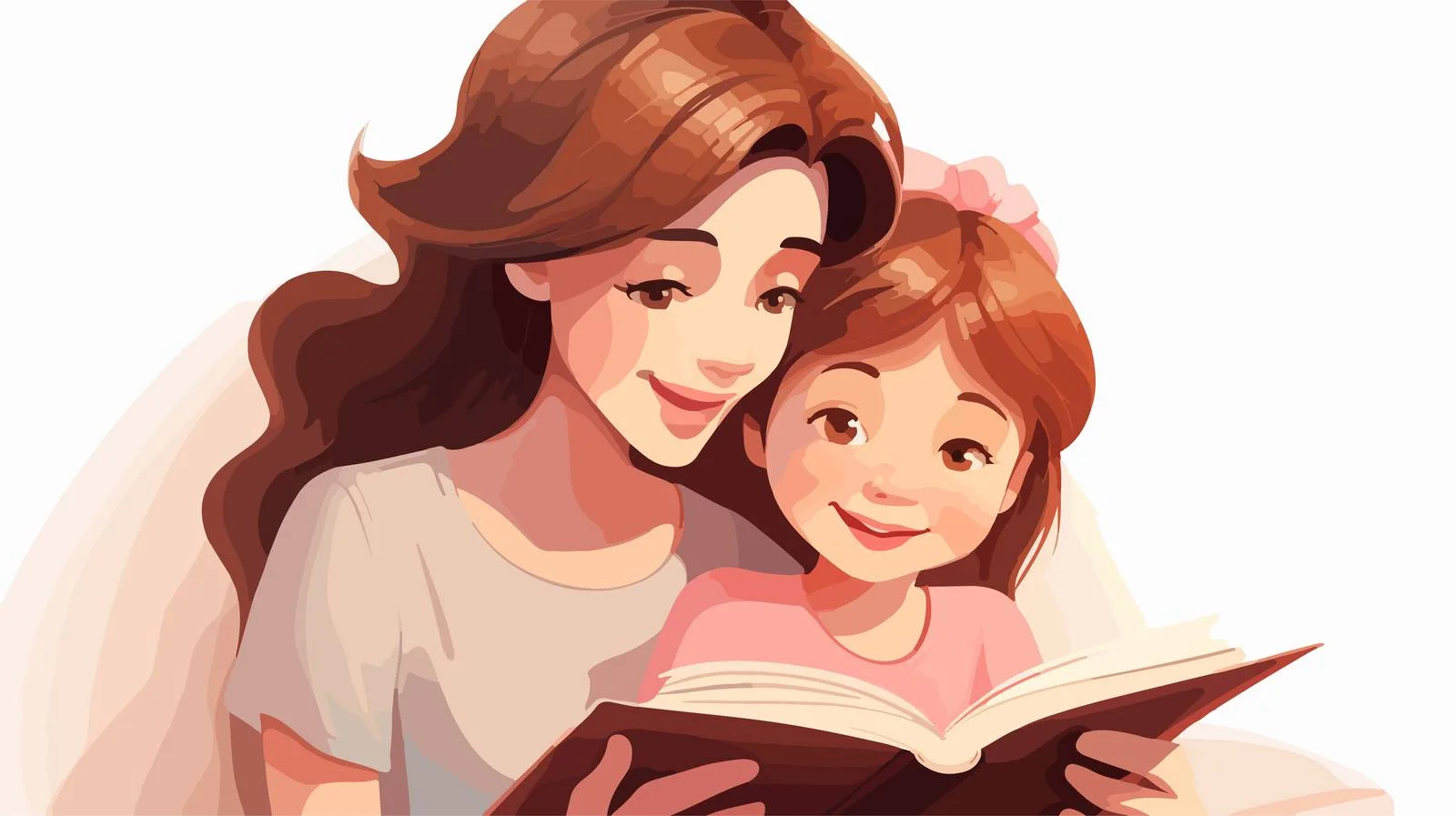 Joyful Child Reading Cartoon Illustration — free download from Dotvec