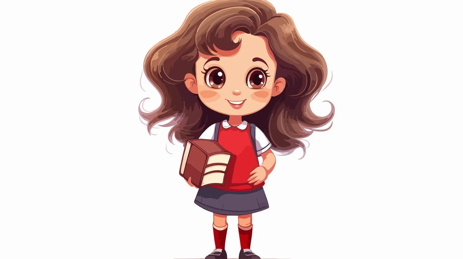 Cheerful Kid with School Supplies — free download from Dotvec