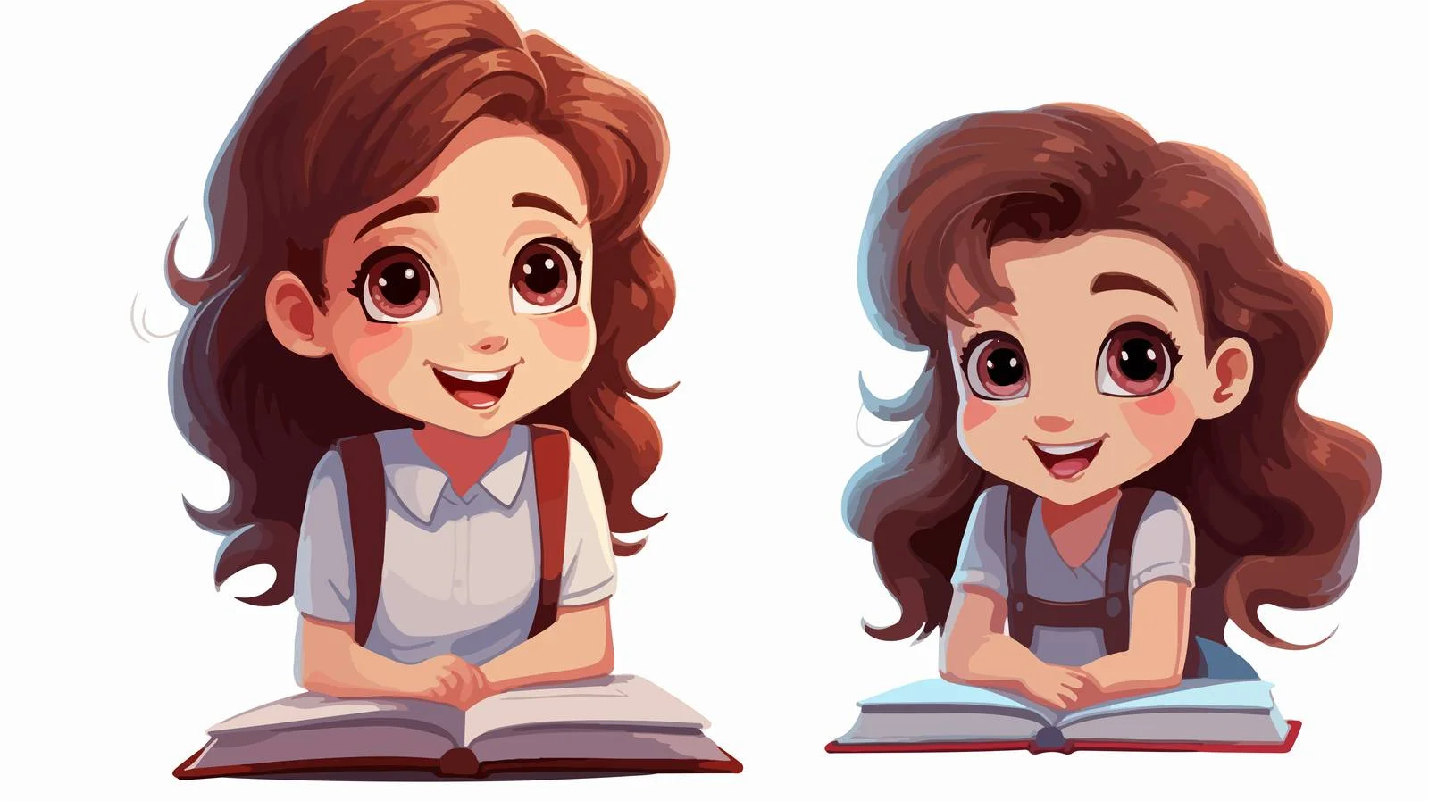 Joyful Kid Studying Cartoon Vector Illustration — free download from Dotvec
