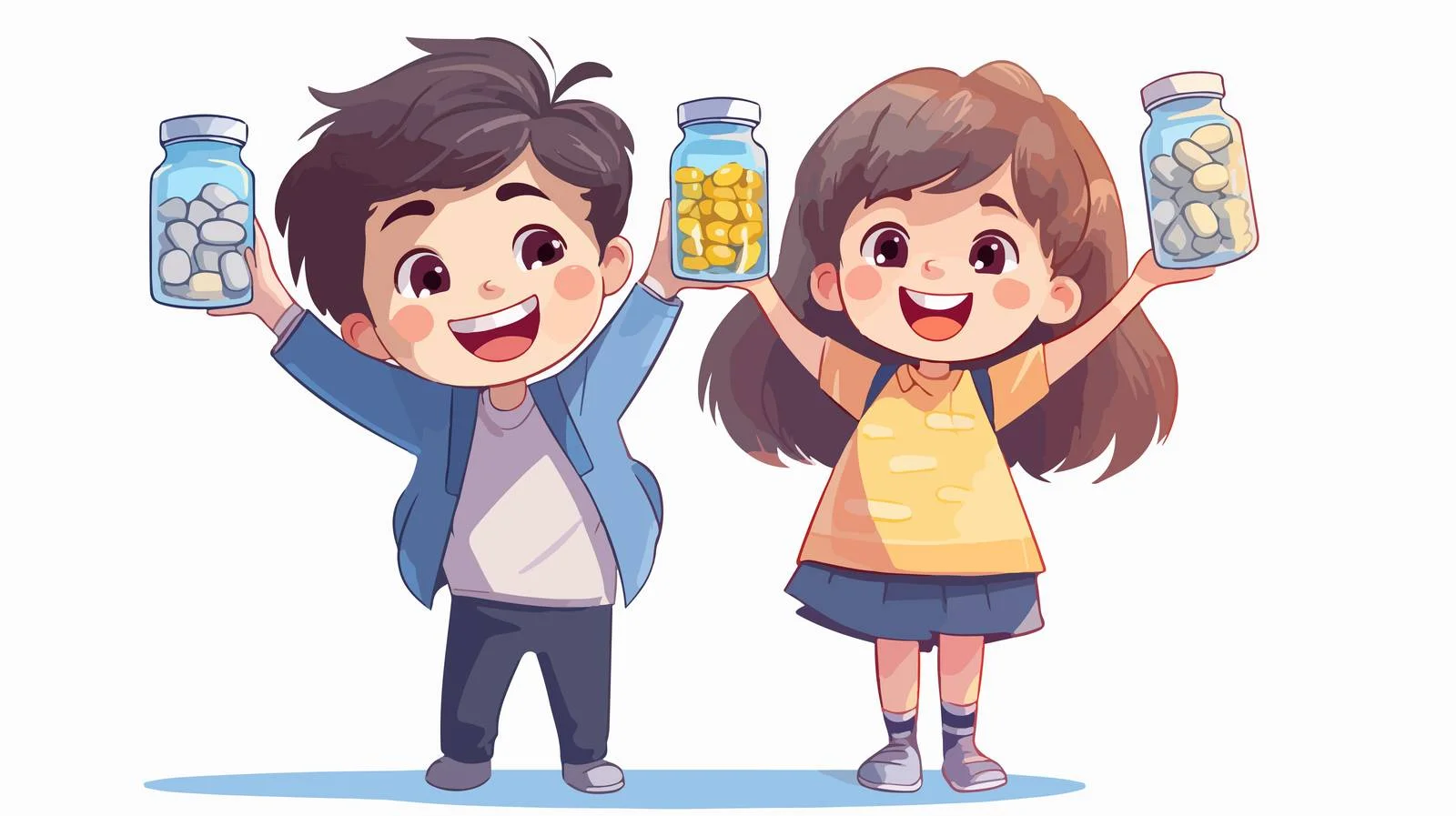 Kids Learning Vitamin Cartoon — free download from Dotvec