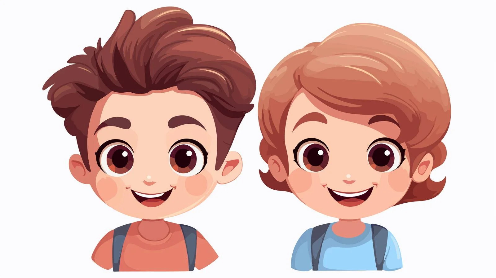 Adorable Kids Avatar Cartoon Illustration — free download from Dotvec