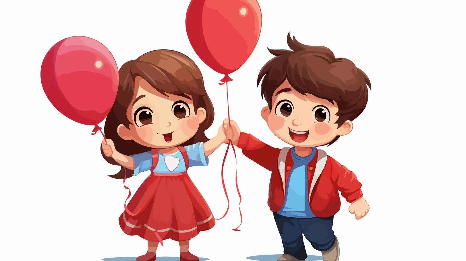 Joyful Kids with Balloon and Car — free download from Dotvec