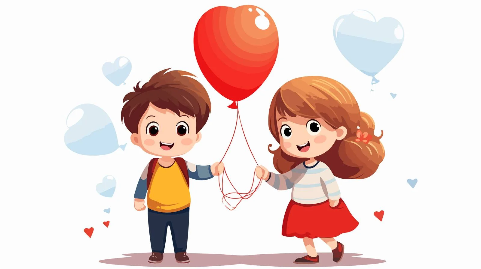 Joyful Kids with Balloon and Car — free download from Dotvec