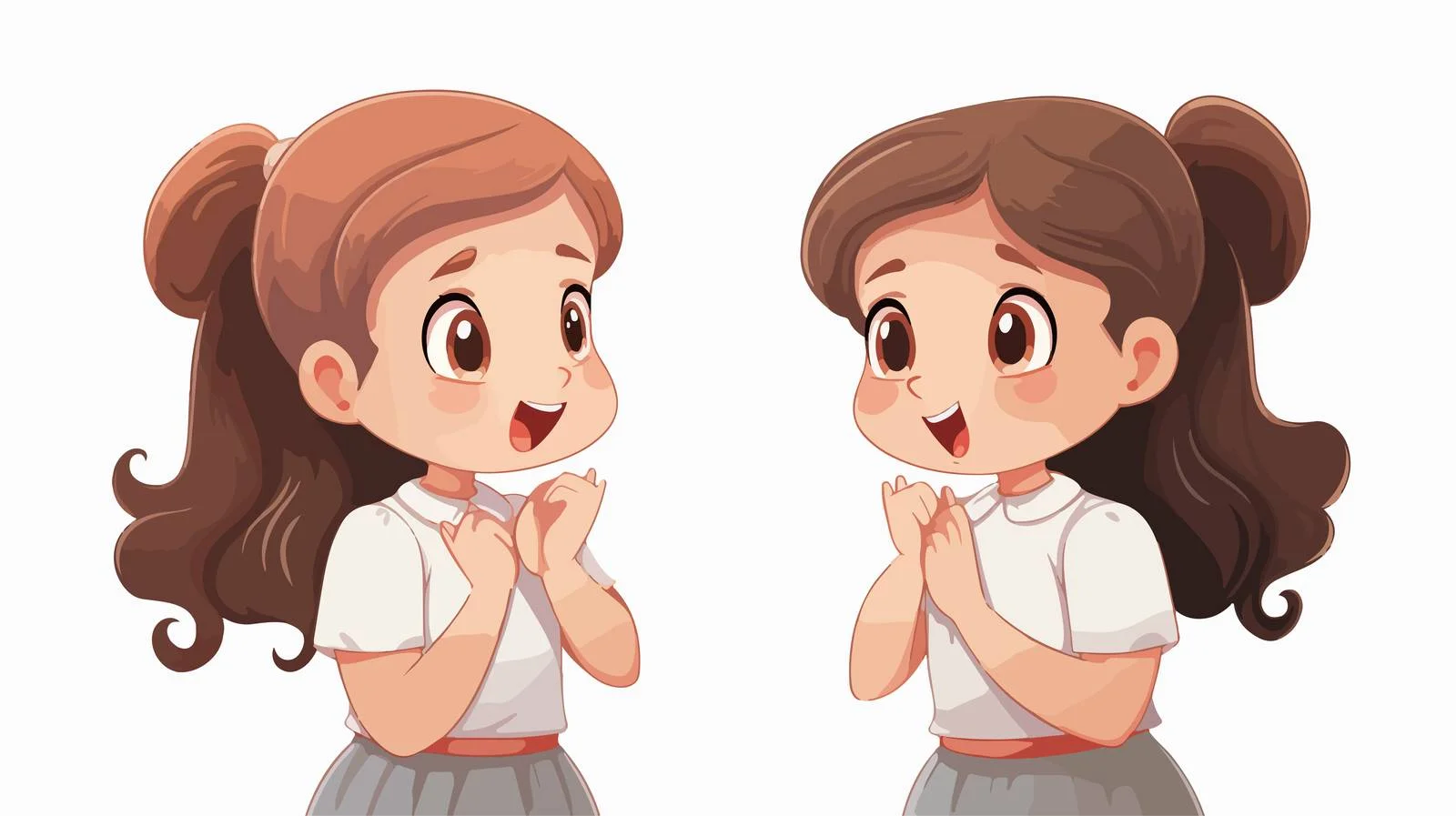 Adorable Kids Discuss Secret Cartoon — free download from Dotvec