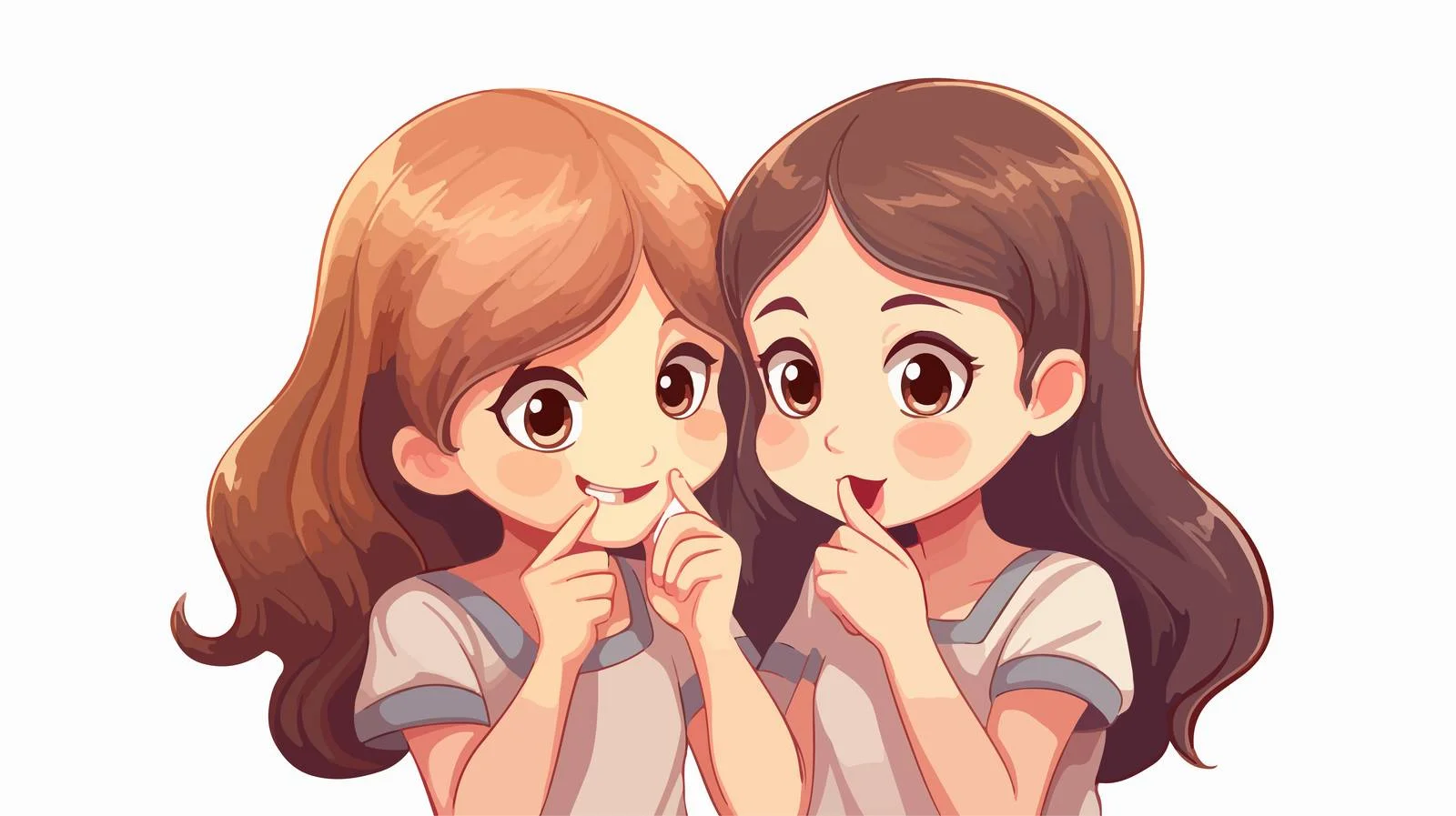 Joyful Girls Discuss Cartoon Secret — free download from Dotvec