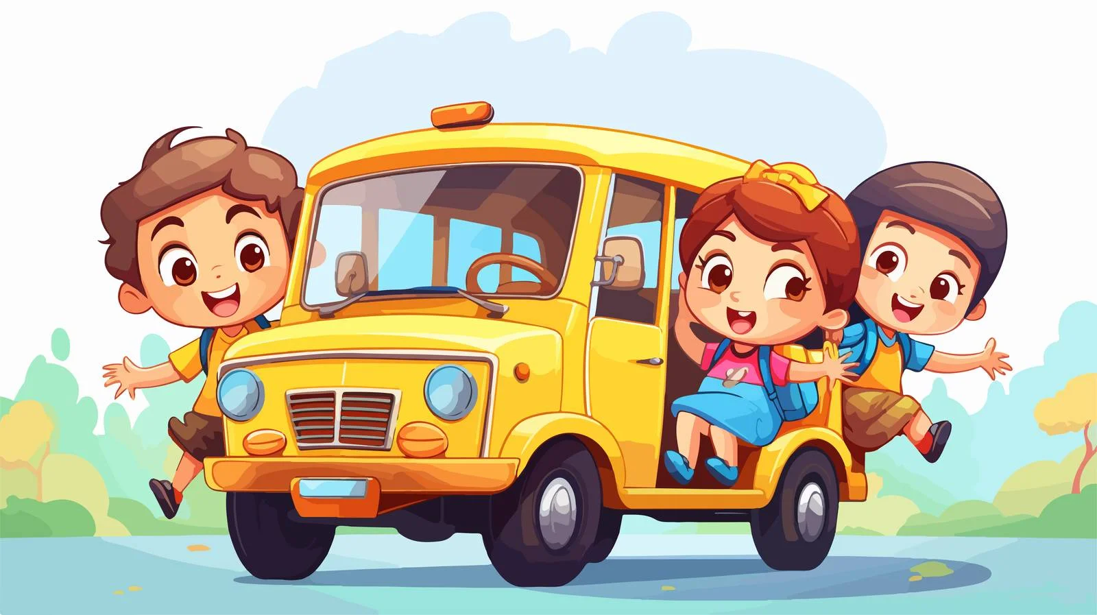 Joyful Kids School Bus Adventure — free download from Dotvec