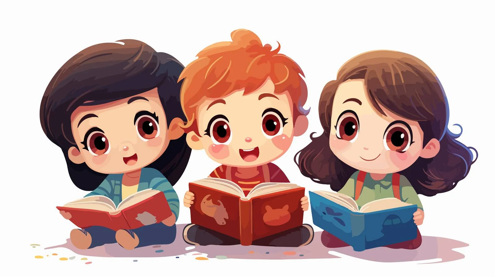 Kids Learning Cartoon Illustration — free download from Dotvec