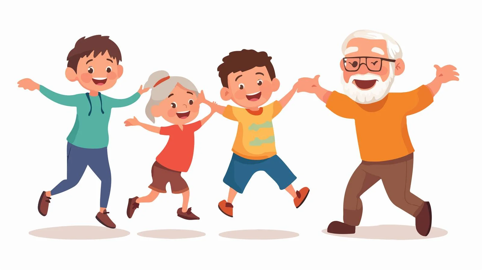 Joyful Family Vector Illustration — free download from Dotvec