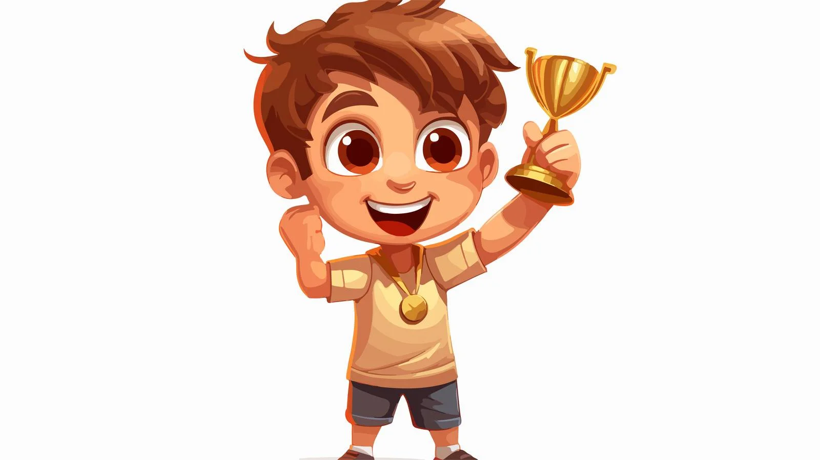 Young Champion with Trophy and Medal — free download from Dotvec