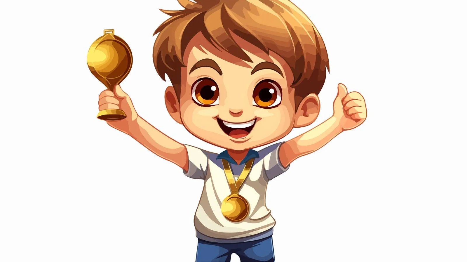 Young Champion Celebrating Victory — free download from Dotvec