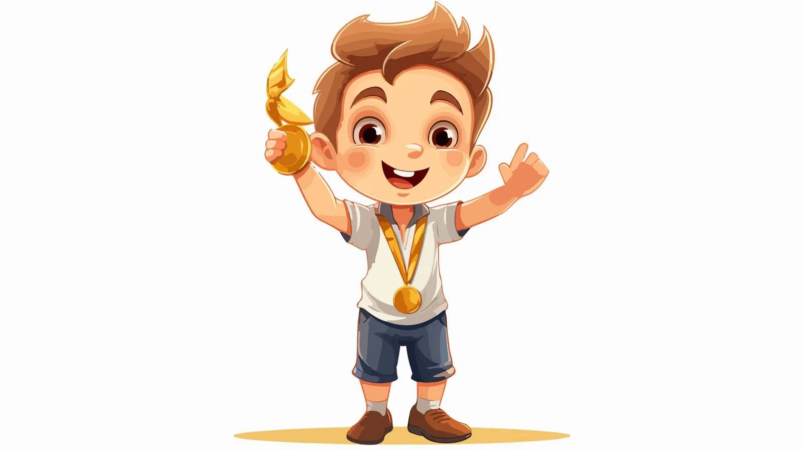 Young Champion Celebrating Victory — free download from Dotvec