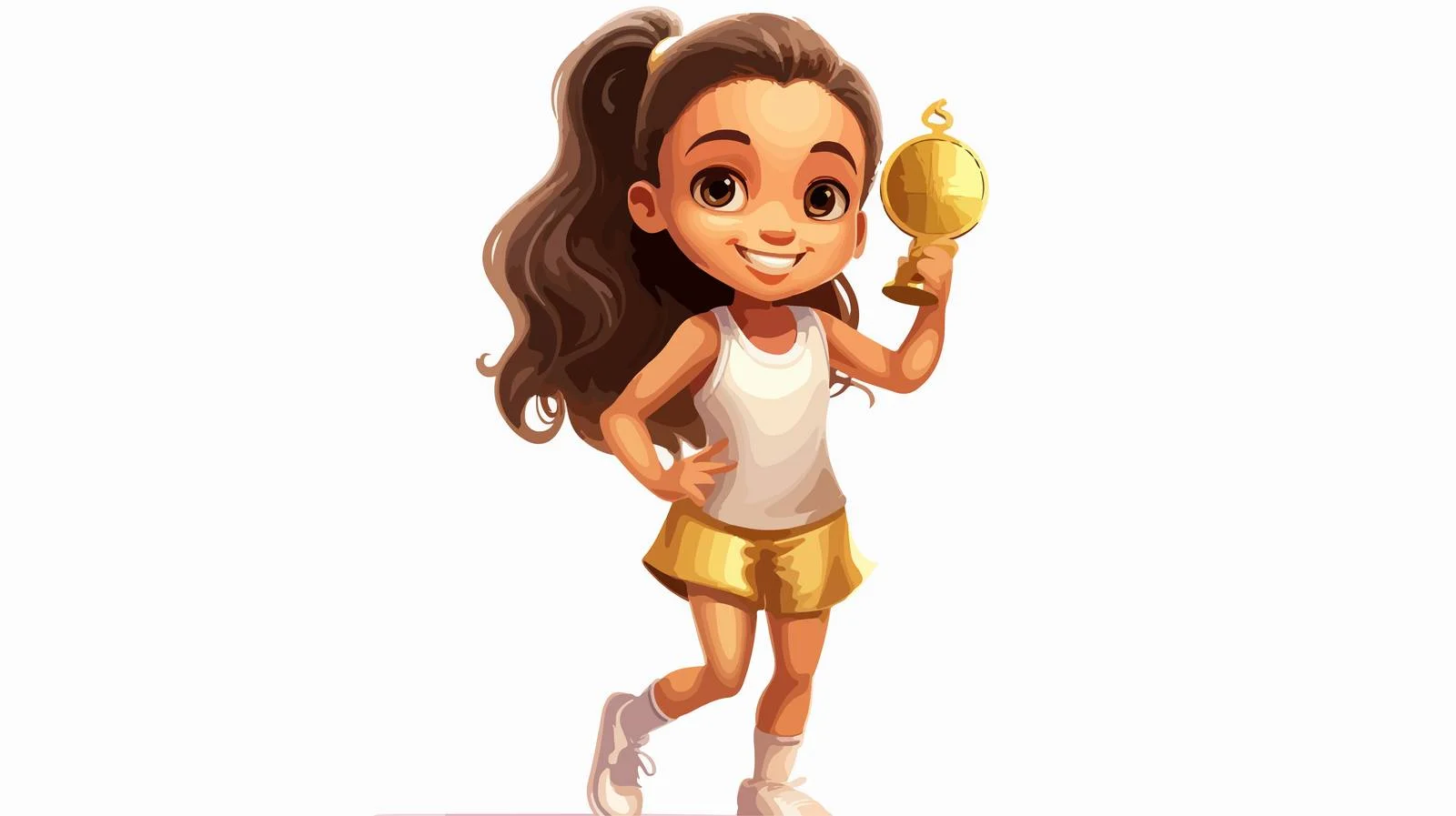 Adorable Little Girl Cherishing Her Achievements — free download from Dotvec