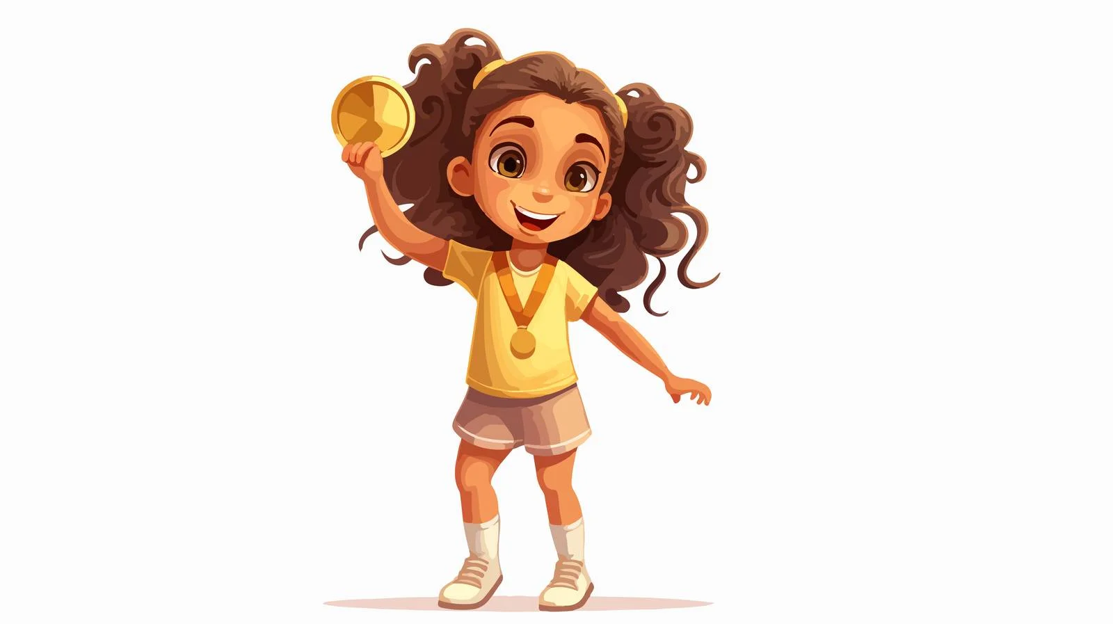Young Girl Celebrating Sports Achievement — free download from Dotvec