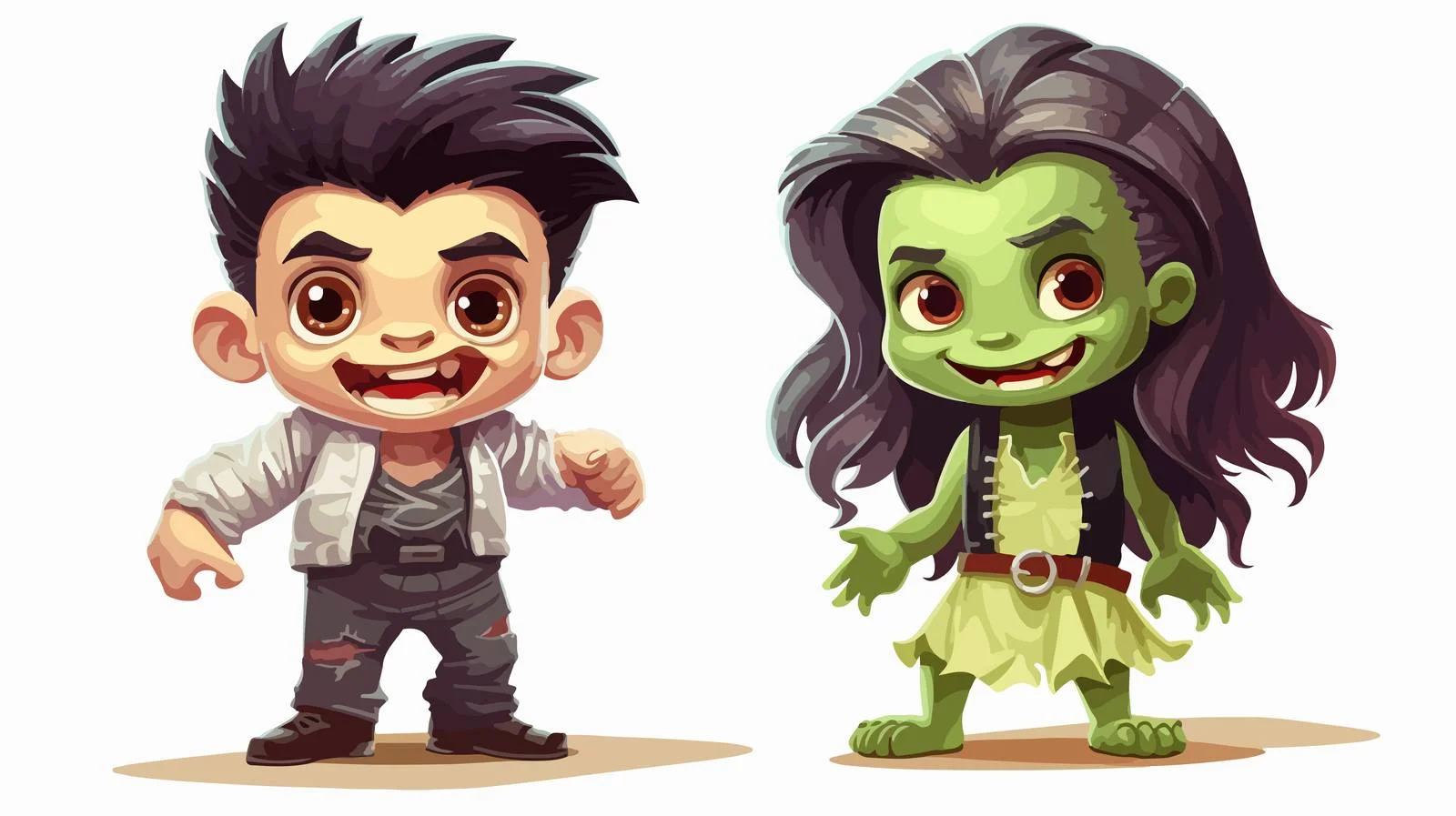 Cute Kids Celebrate Halloween — free download from Dotvec