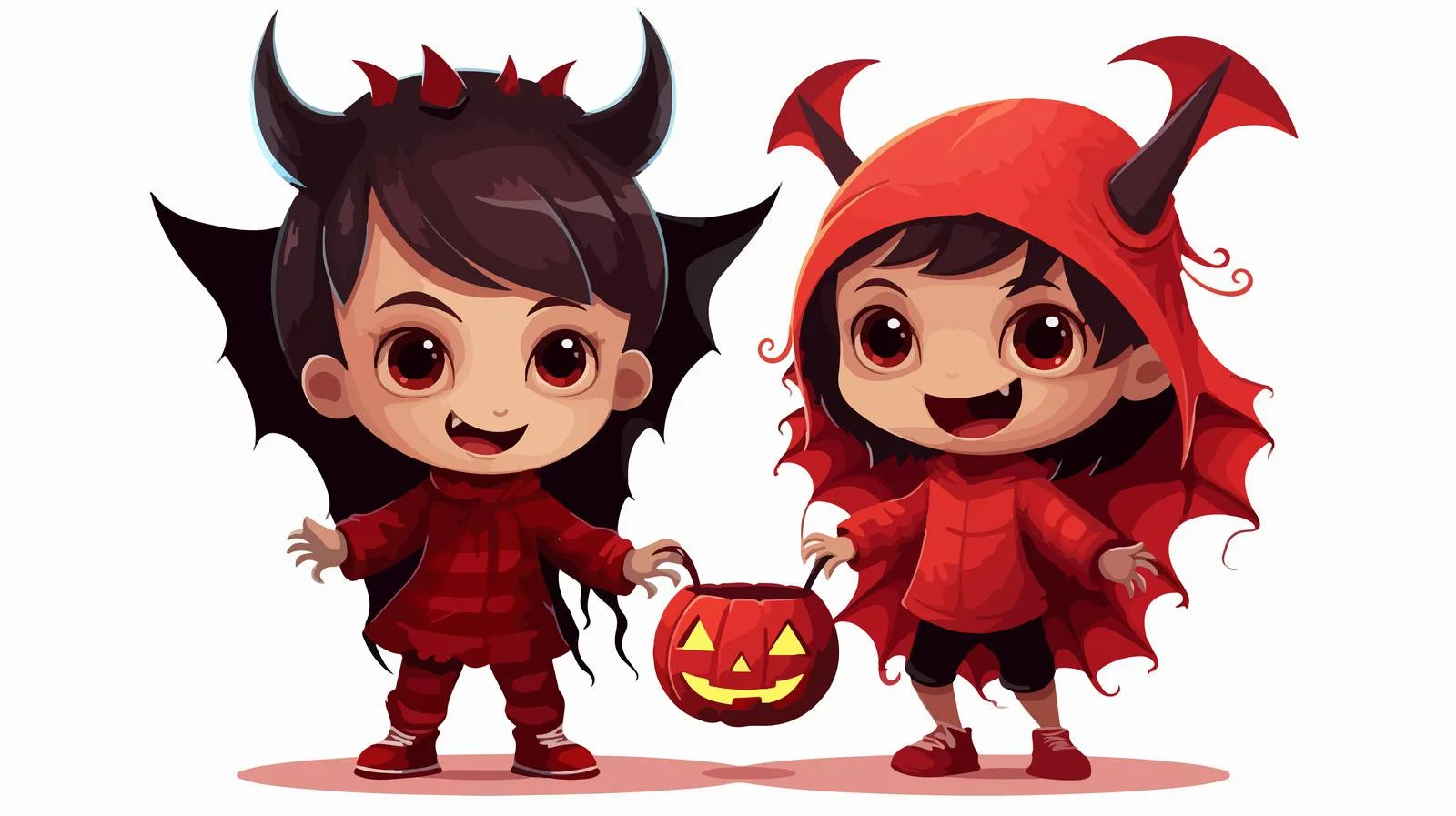 Kids Celebrating Halloween — free download from Dotvec