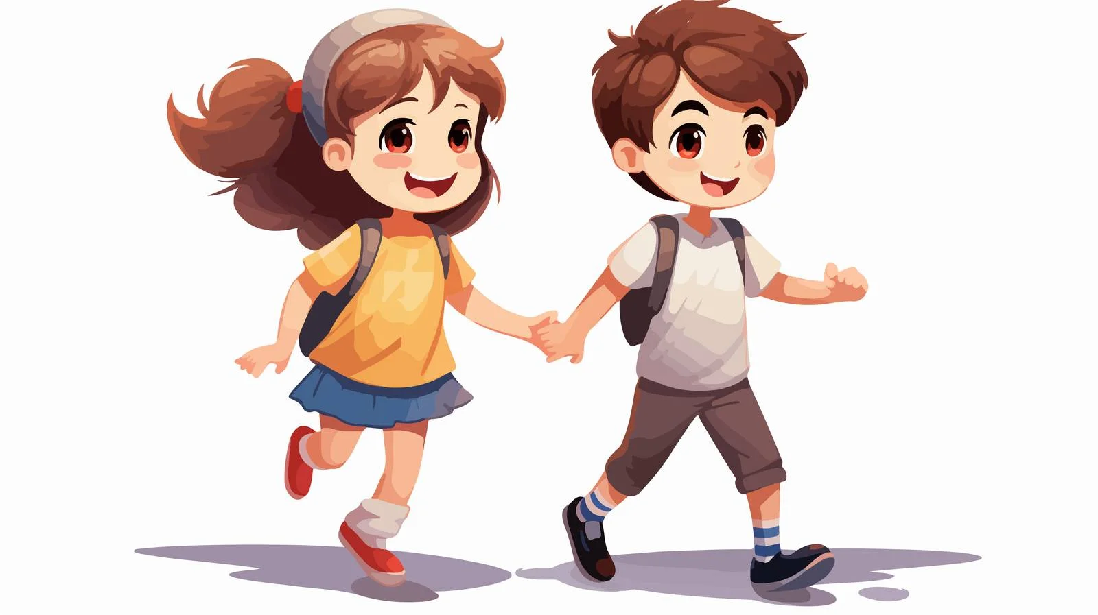 Children Crossing Road Safely — free download from Dotvec