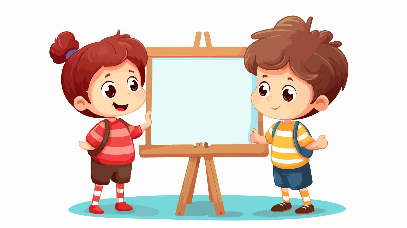 Joyful Children Drawing with Chalk — free download from Dotvec