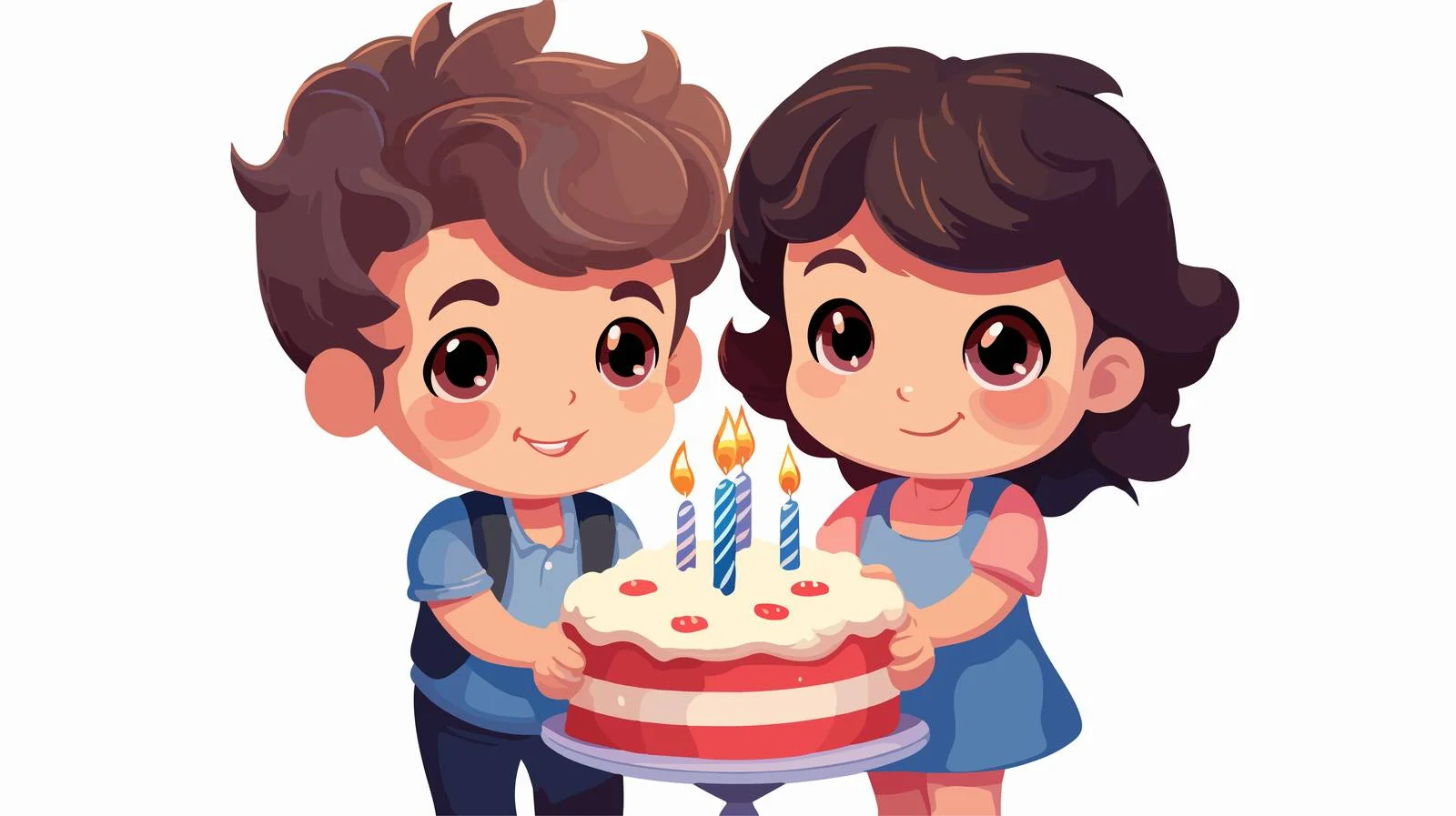 Joyful Kids Celebrating Birthday — free download from Dotvec