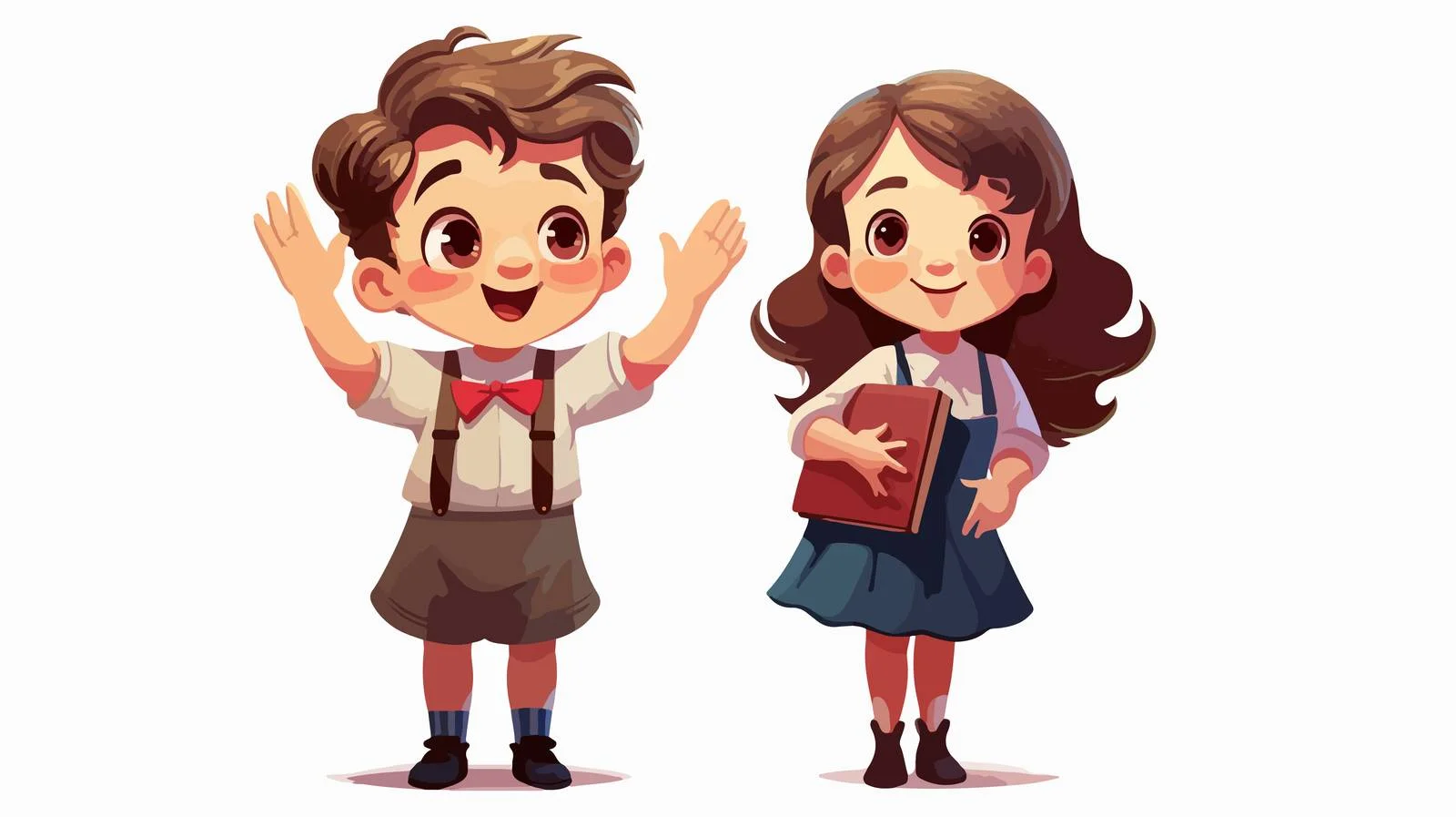 Adorable Kids Cartoon Notebook Illustration — free download from Dotvec