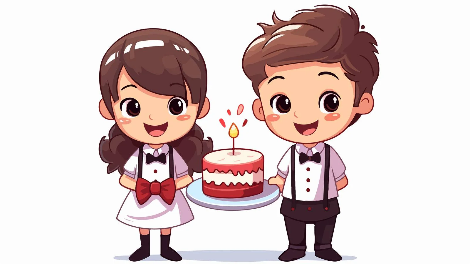 Adorable Kids in Waiter Uniform — free download from Dotvec