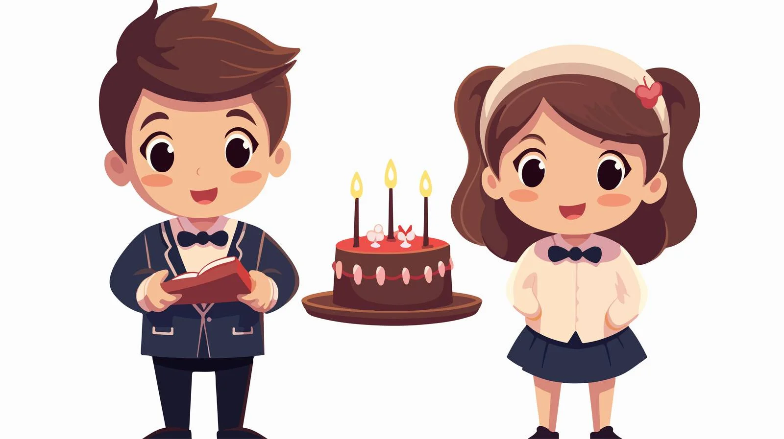 Joyful Kids in Waiter Uniform — free download from Dotvec