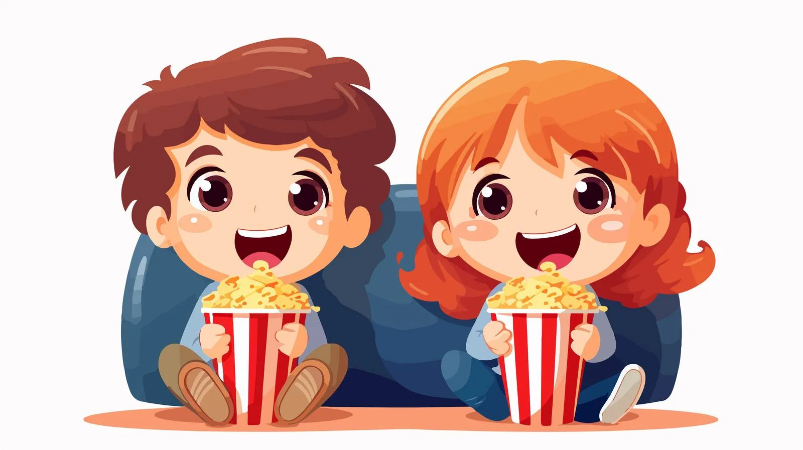 Kids Enjoy Cartoon Movie Together — free download from Dotvec