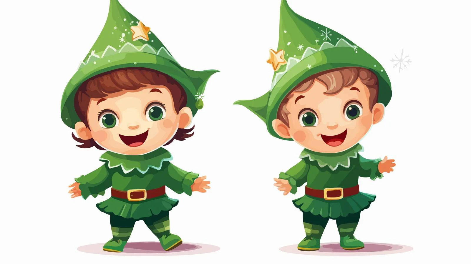 Cheerful Kids in Elf Costumes — free download from Dotvec