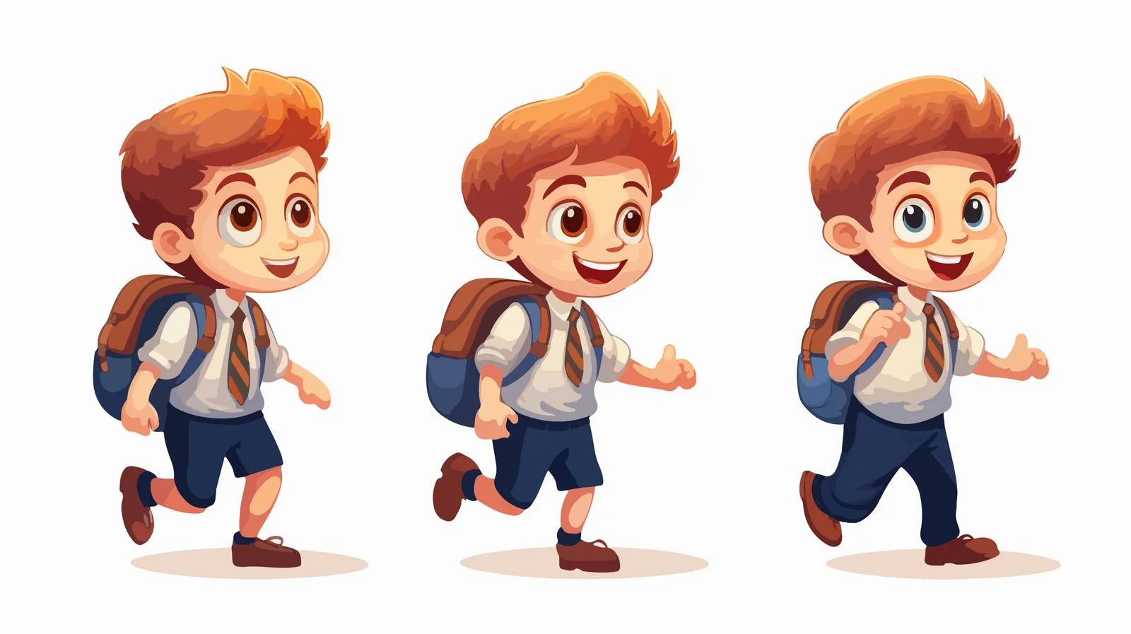 Cheerful Young Student Cartoon Illustration — free download from Dotvec