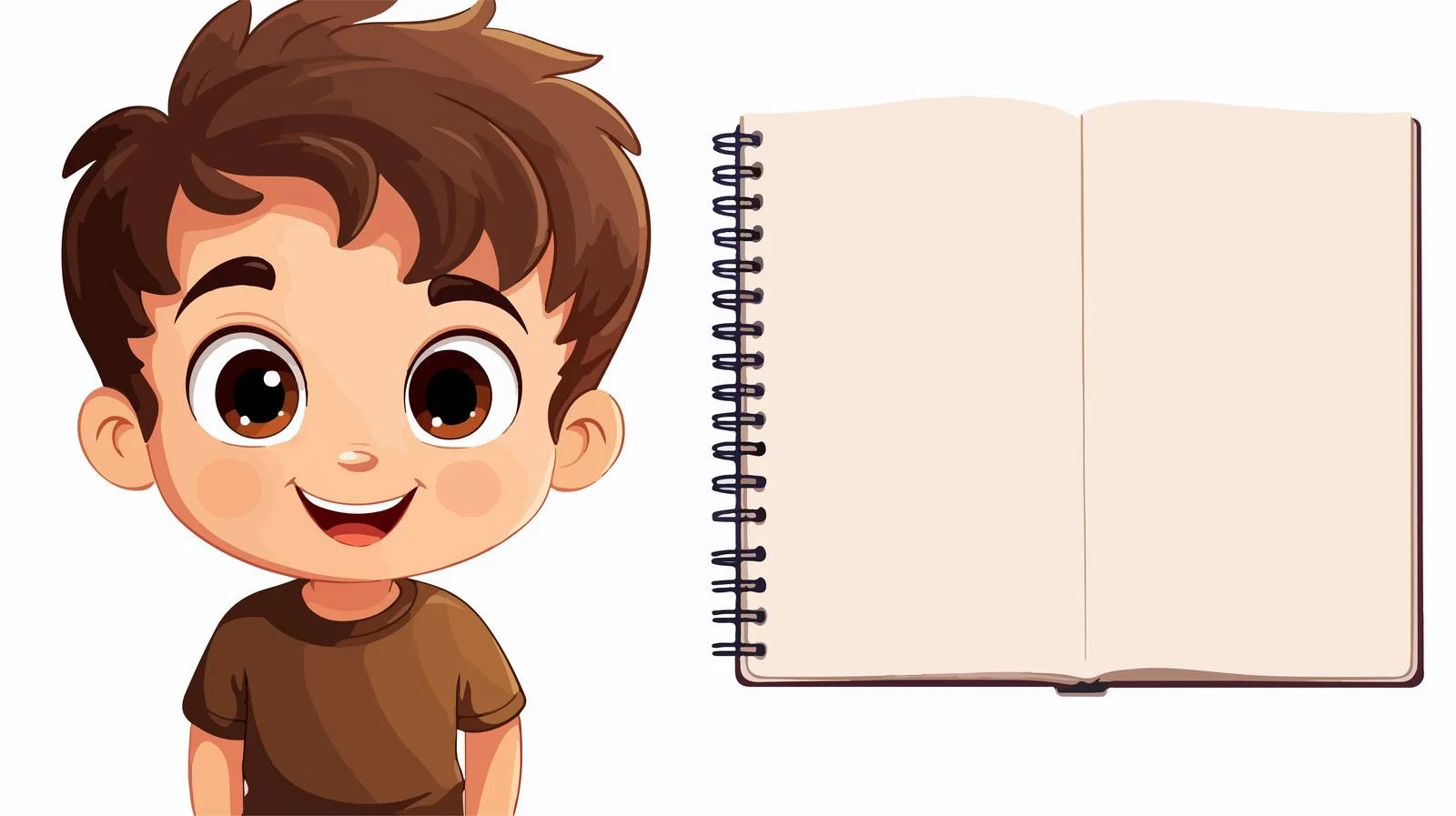 Adorable Kid Notebook Template Cartoon — free download from Dotvec