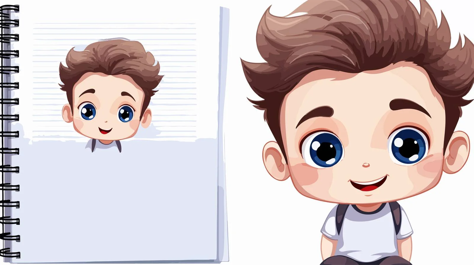 Kid Notebook Template Cartoon — free download from Dotvec